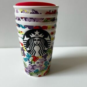 Starbucks Multicolor Floral Ceramic Tumbler